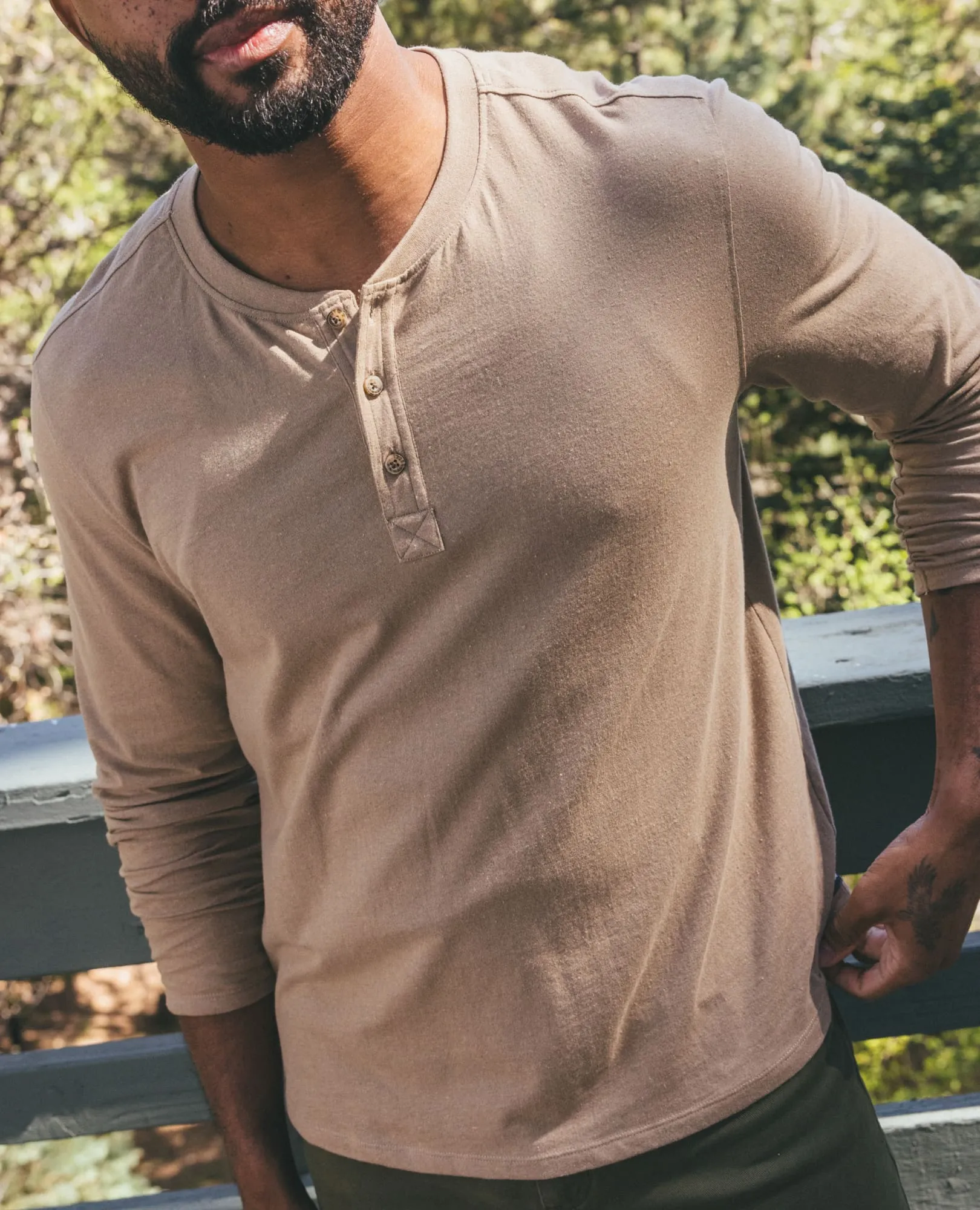 Re-Form Long Sleeve Henley Tee sold by TOAD&CO product image thumbnail 5