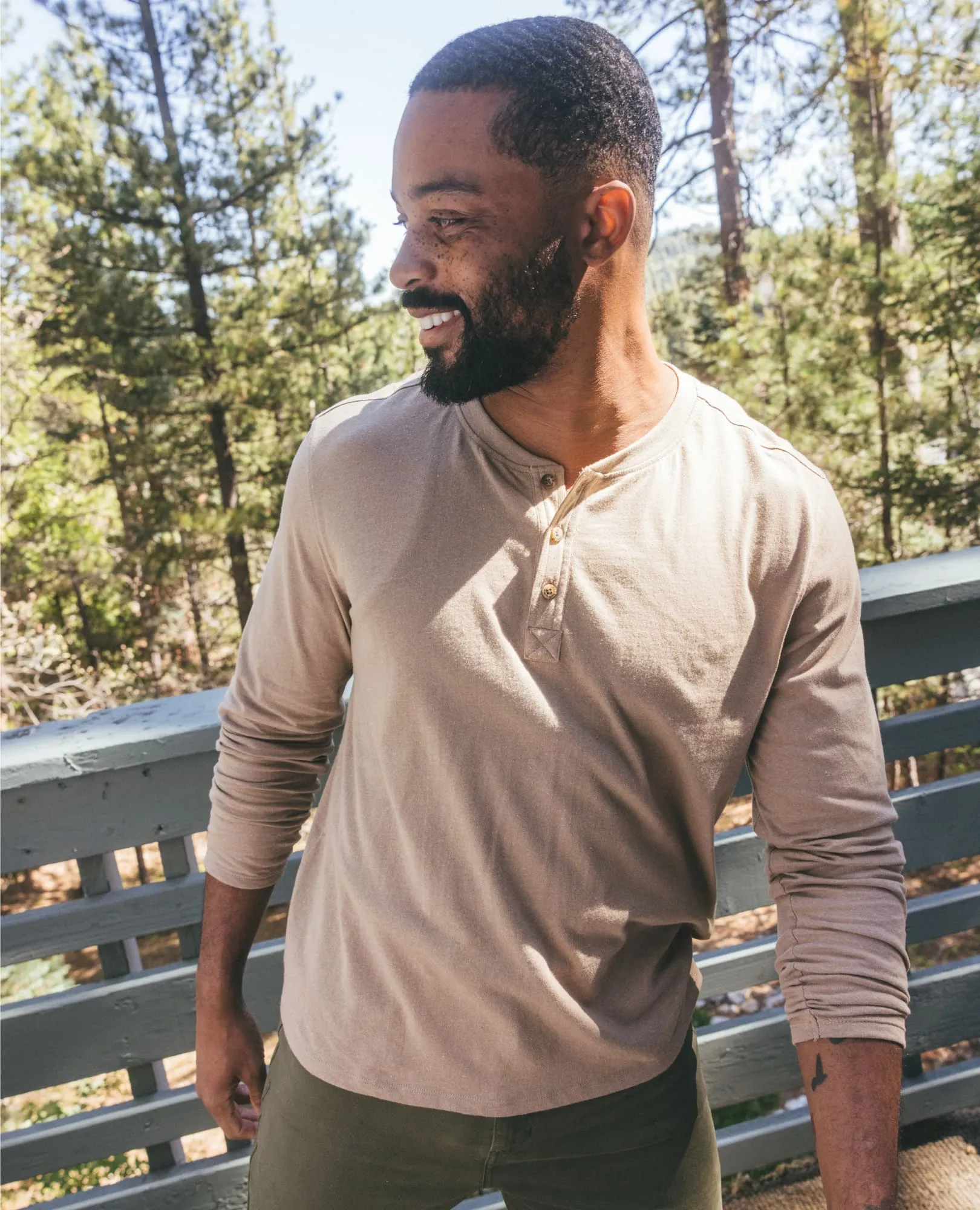 Re-Form Long Sleeve Henley Tee sold by TOAD&CO product image thumbnail 4