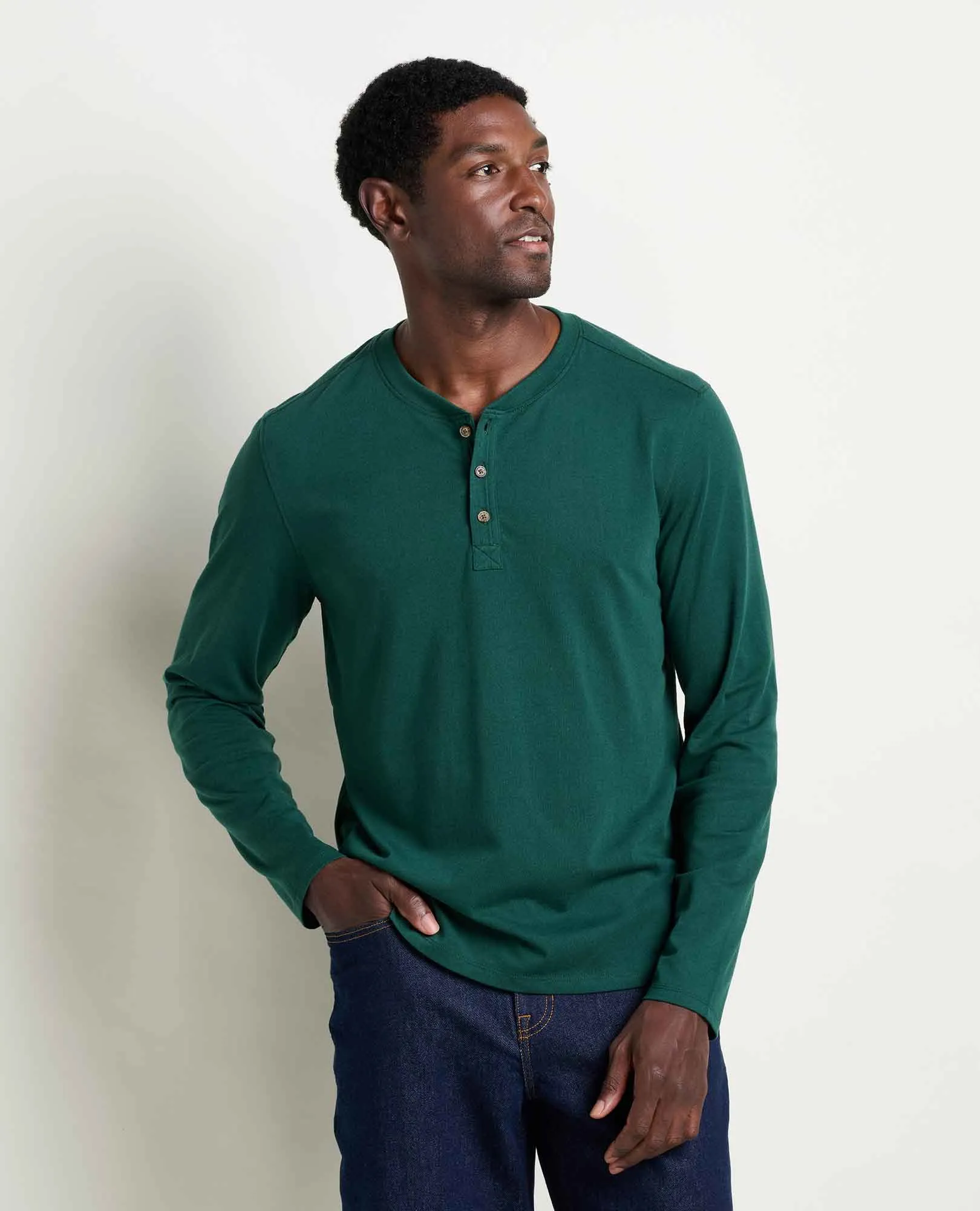 Re-Form Long Sleeve Henley Tee sold by TOAD&CO