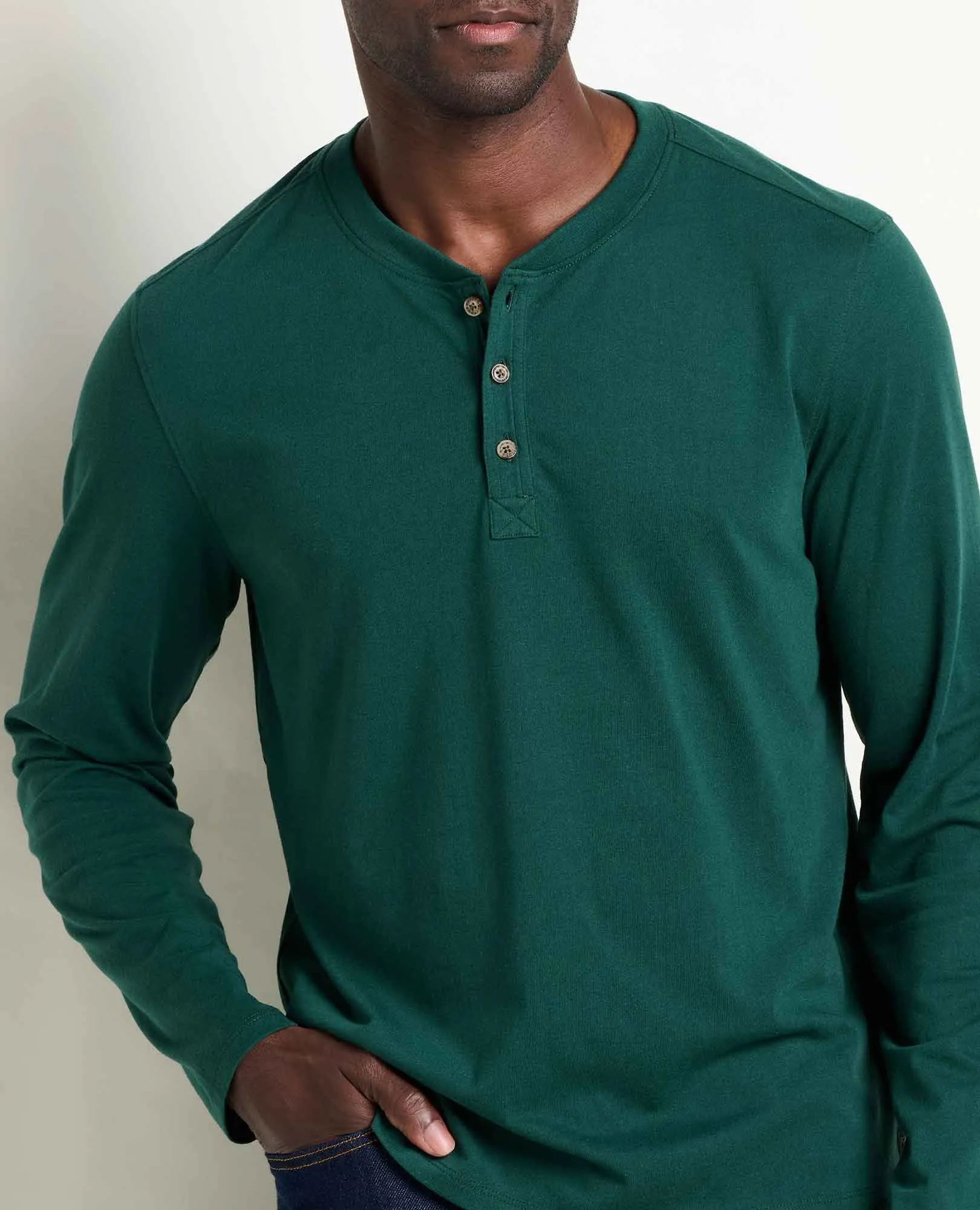 Re-Form Long Sleeve Henley Tee sold by TOAD&CO product image thumbnail 3