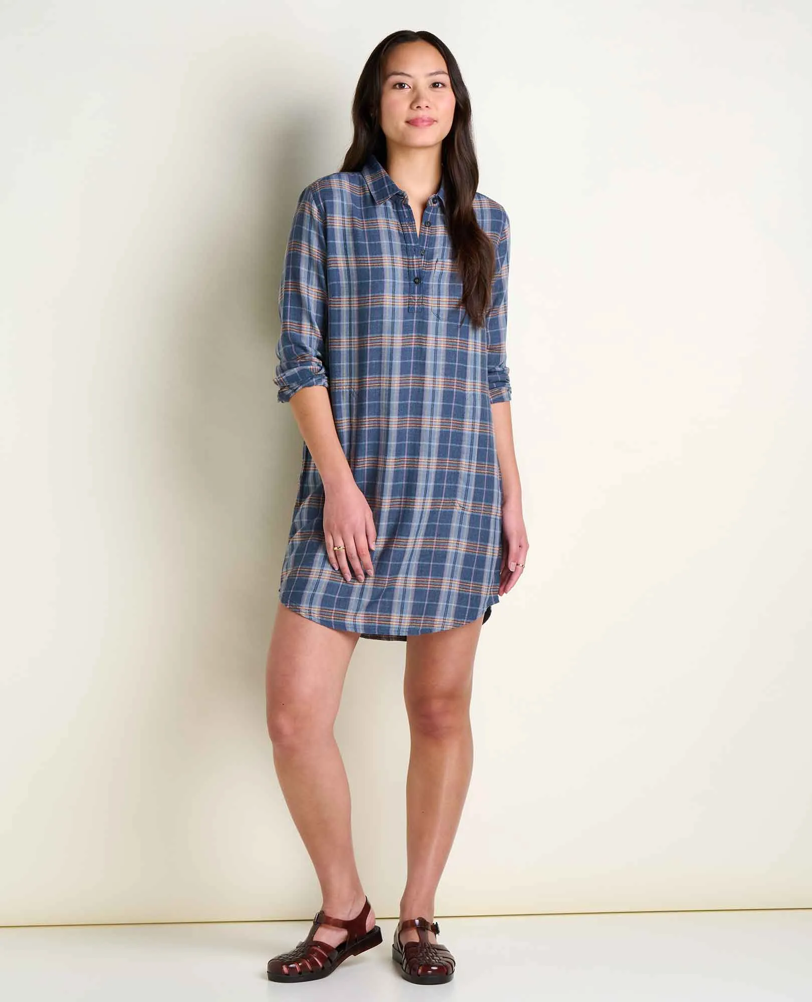 Re-Form Flannel Shirt Dress sold by TOAD&CO product image thumbnail 3