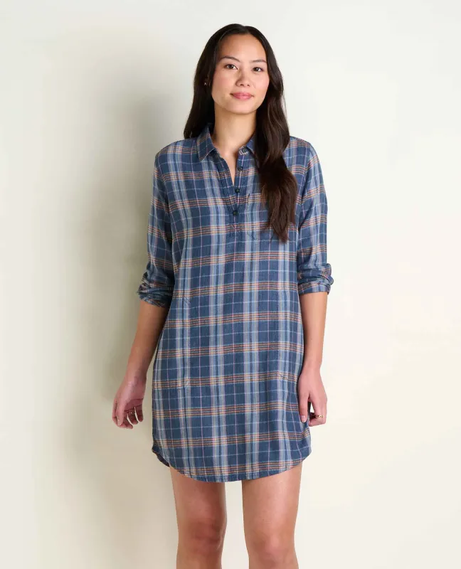 Re-Form Flannel Shirt Dress made by TOAD&CO