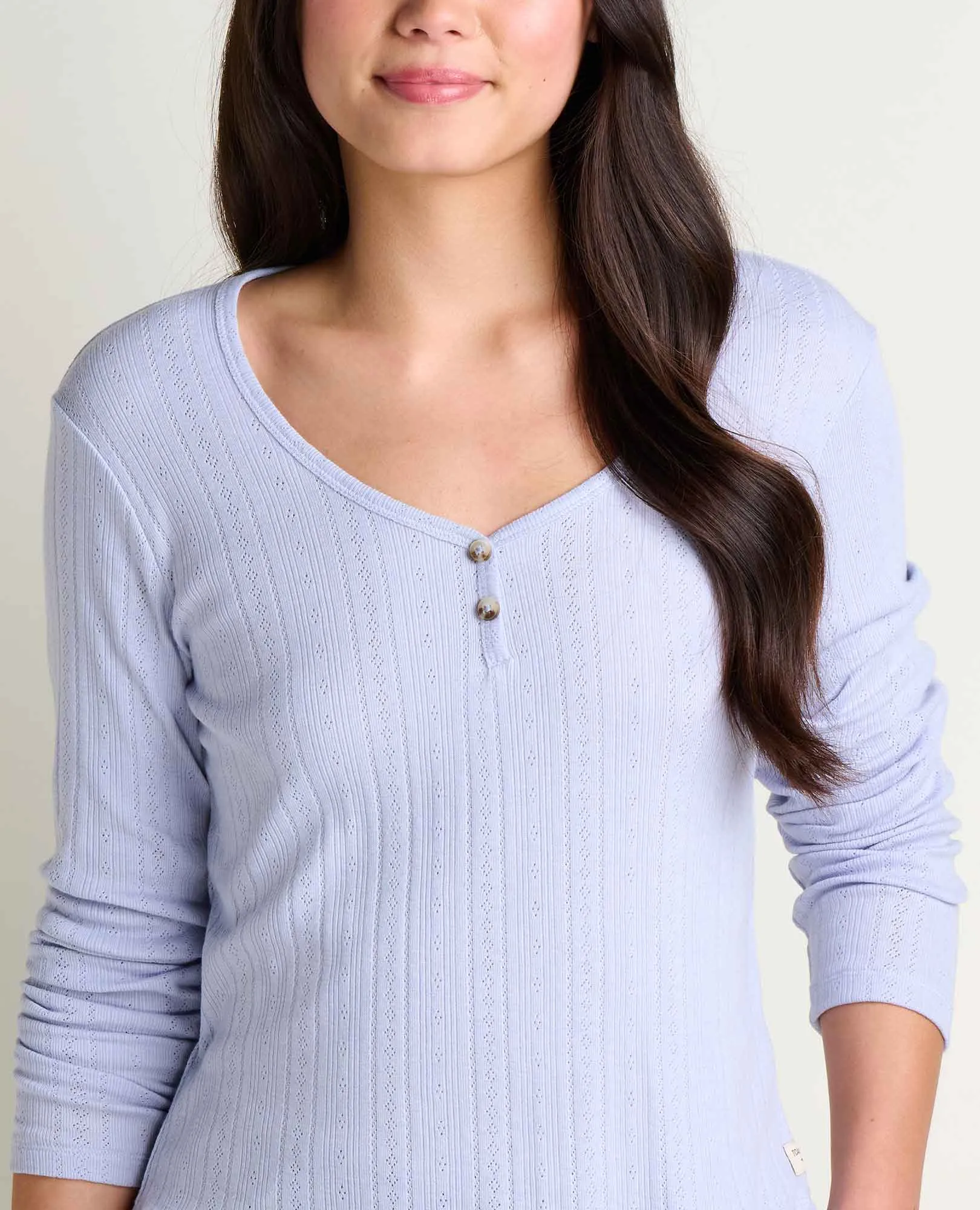 Foothill Pointelle Henley Tee sold by TOAD&CO product image thumbnail 4