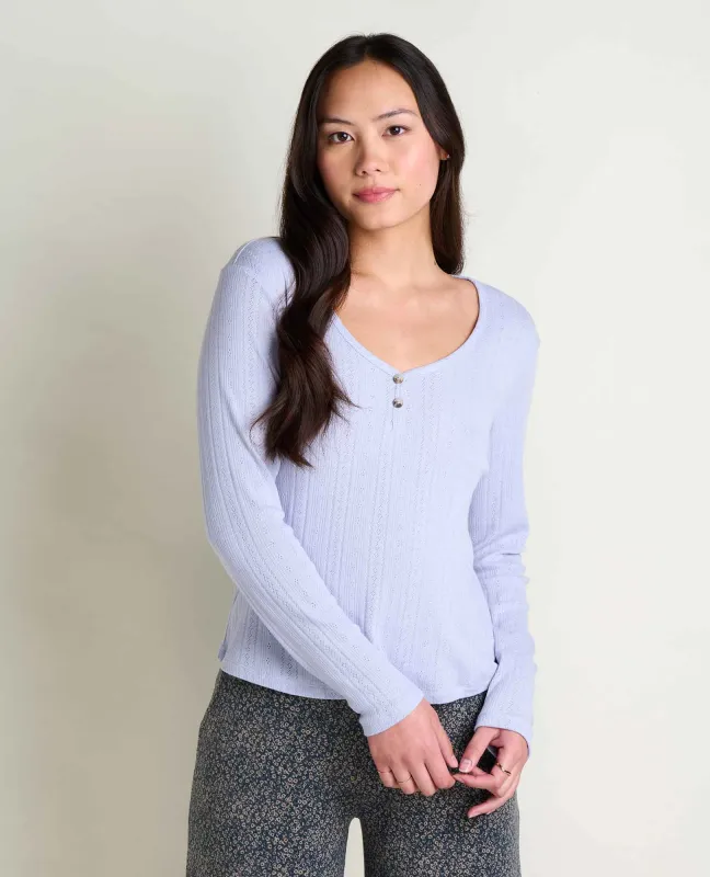 Foothill Pointelle Henley Tee made by TOAD&CO