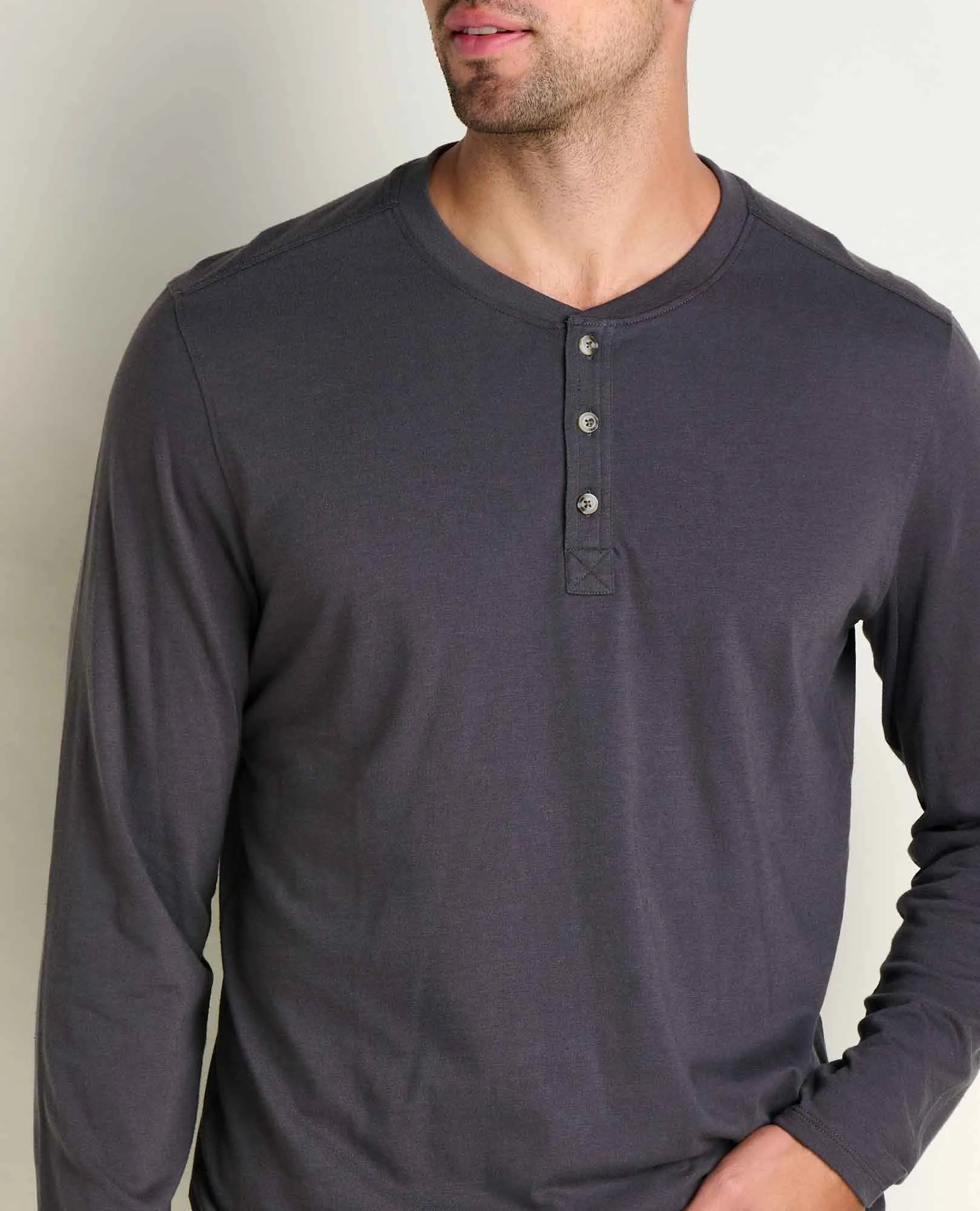 Re-Form Long Sleeve Henley Tee sold by TOAD&CO product image thumbnail 3