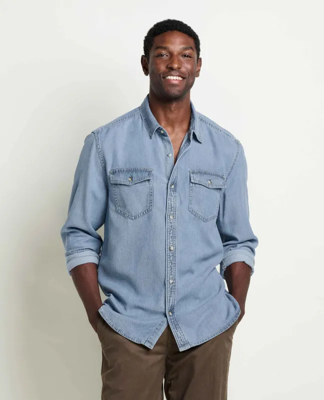 Men's Piñon Soft Denim Shirt made by TOAD&CO