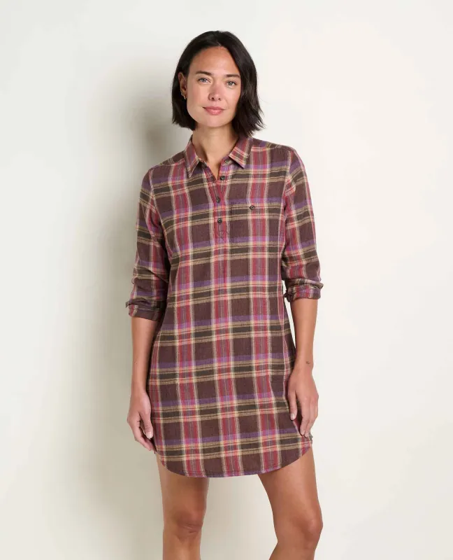 Re-Form Flannel Shirt Dress made by TOAD&CO