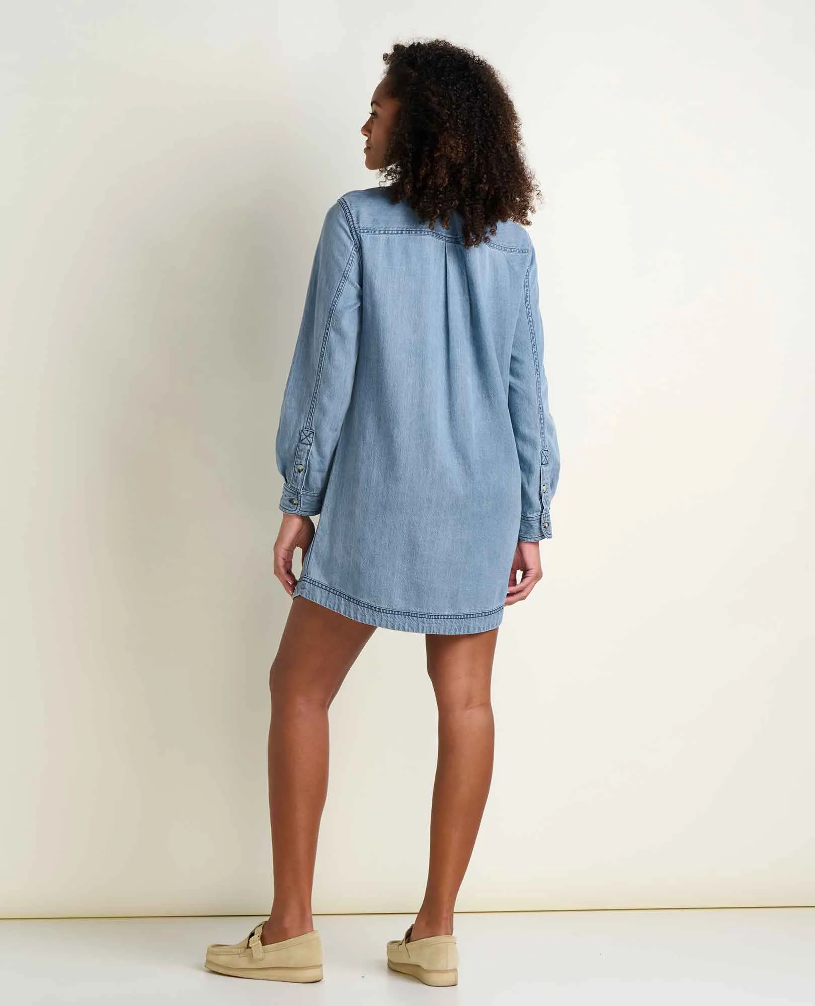 Piñon Soft Denim Popover Dress sold by TOAD&CO product image thumbnail 4