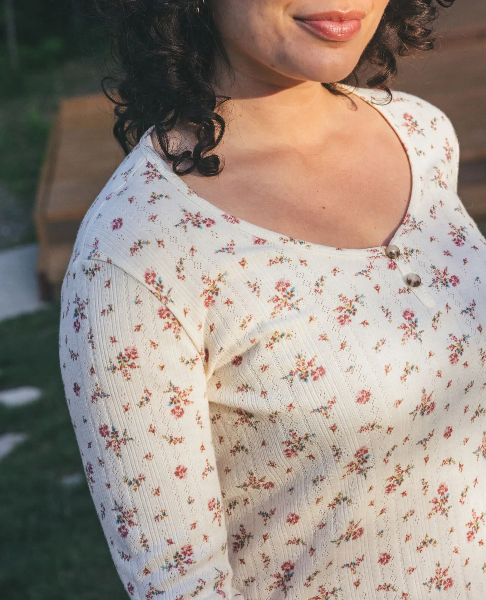 Foothill Pointelle Henley Tee sold by TOAD&CO product image thumbnail 5