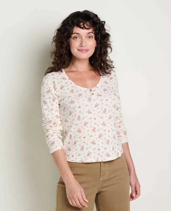 Foothill Pointelle Henley Tee made by TOAD&CO