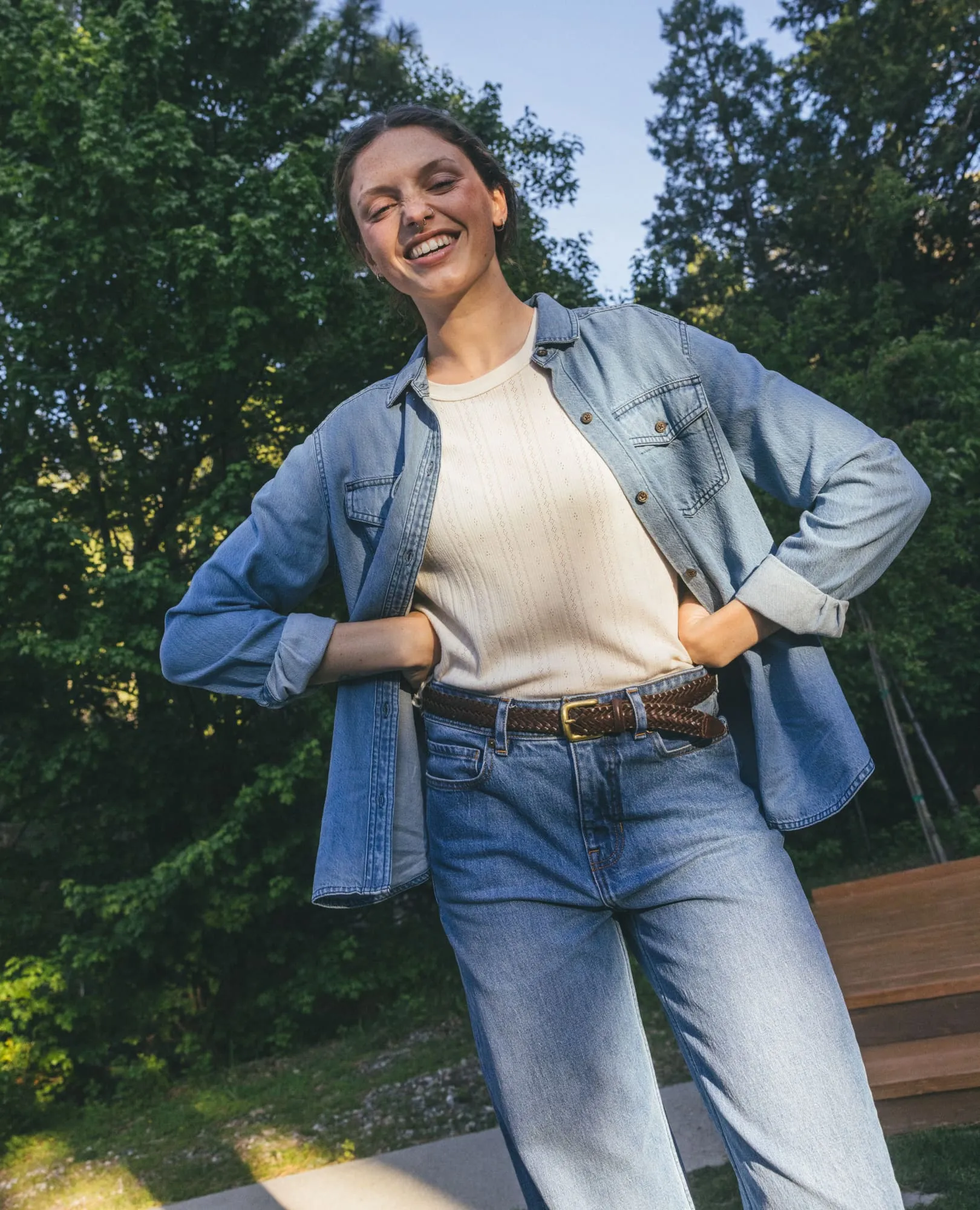 Women's Piñon Soft Denim Shirt sold by TOAD&CO product image thumbnail 5