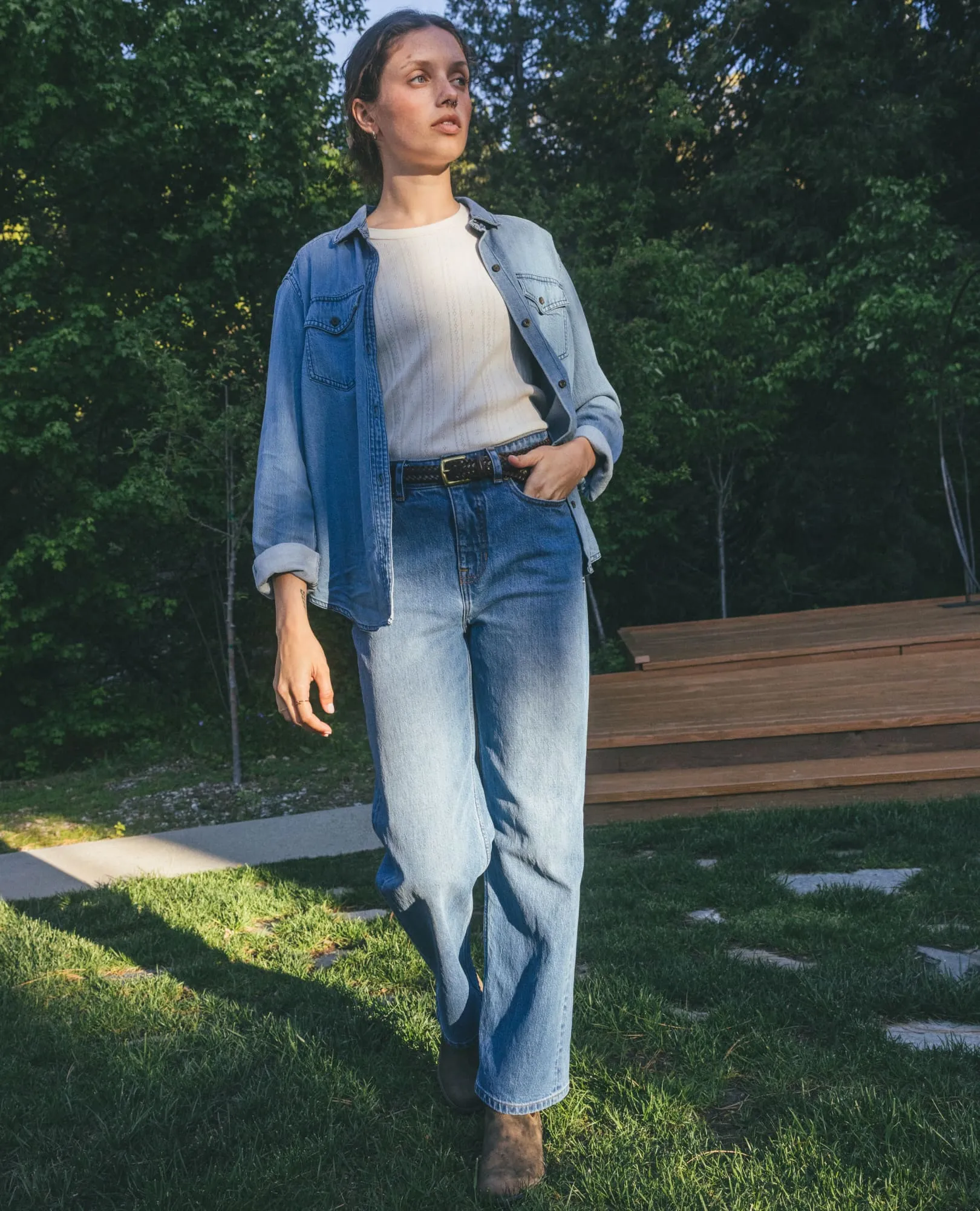 Women's Piñon Soft Denim Shirt sold by TOAD&CO product image thumbnail 4