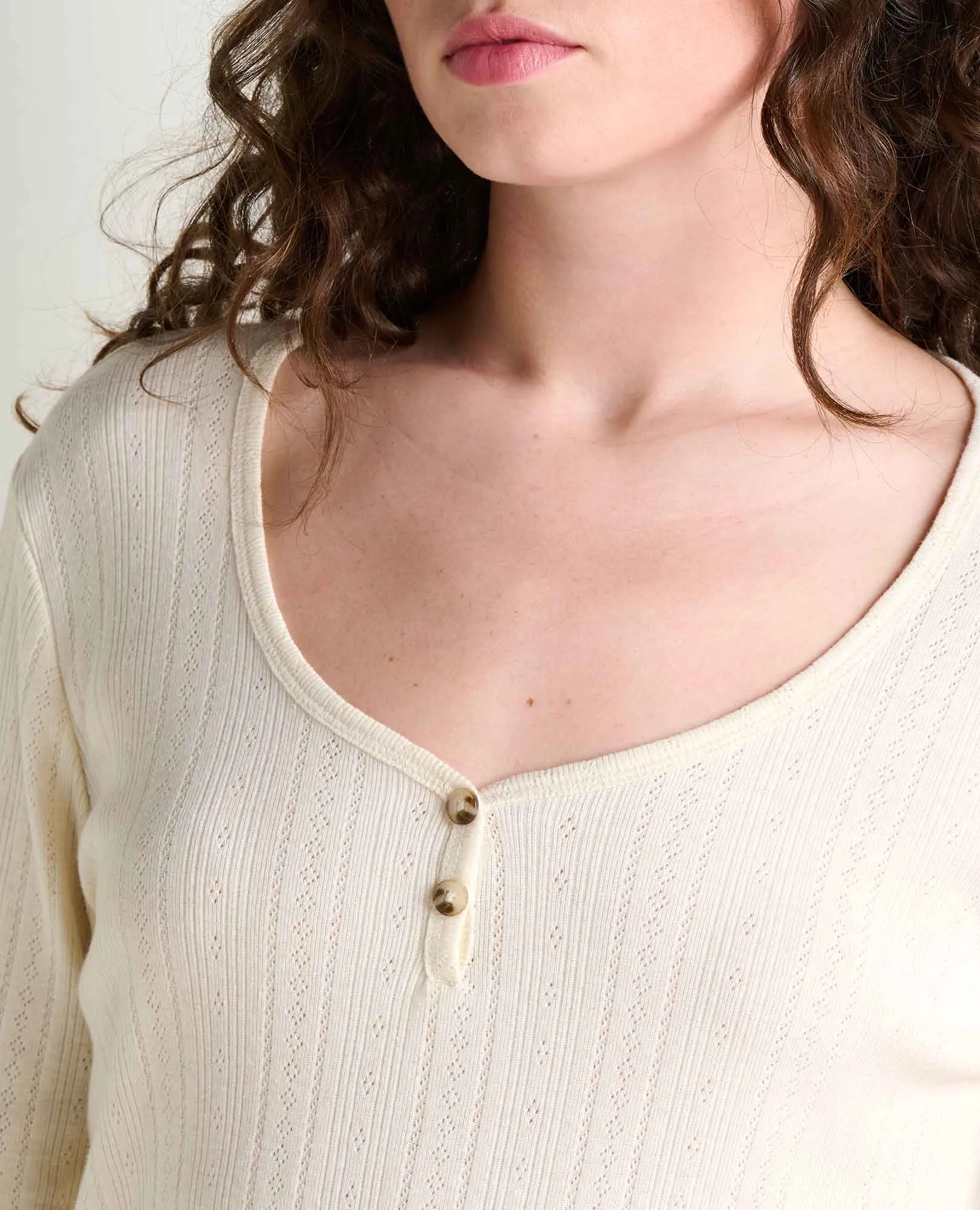 Foothill Pointelle Henley Tee sold by TOAD&CO product image thumbnail 4