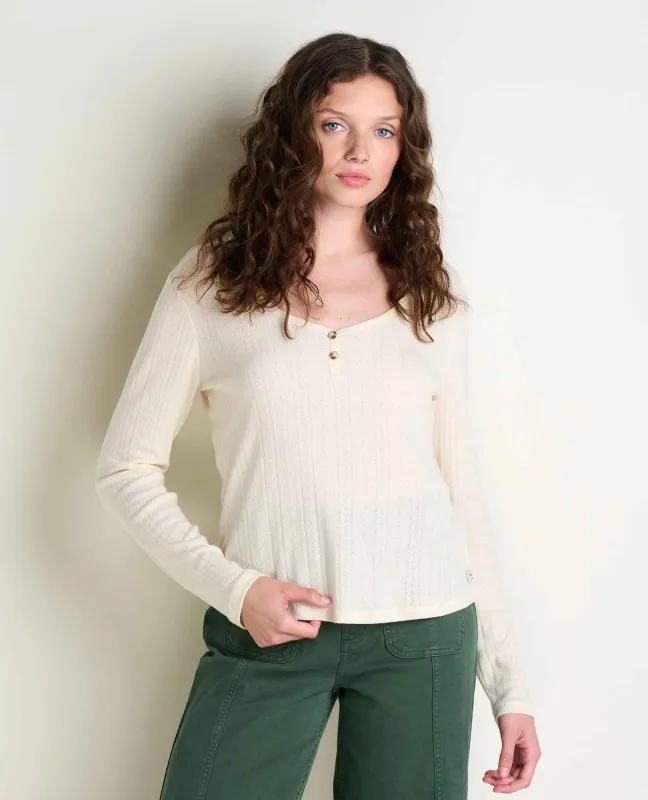 Foothill Pointelle Henley Tee made by TOAD&CO