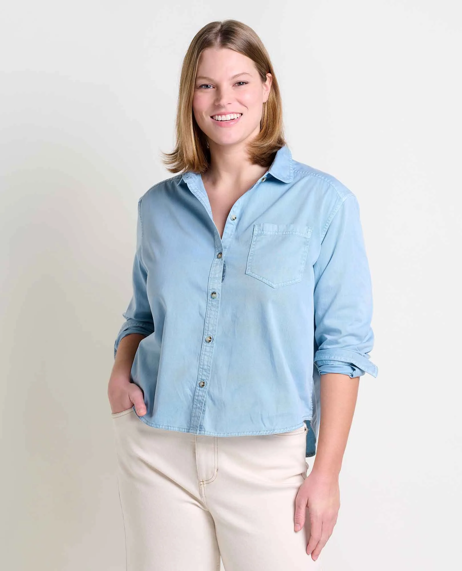 Arroyo Twill Boxy Shirt sold by TOAD&CO product image thumbnail 3