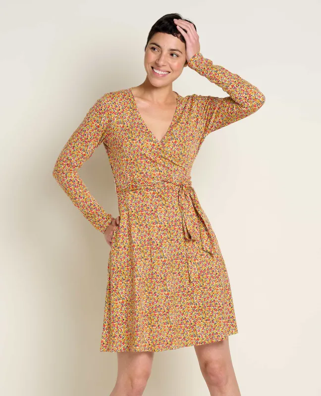 Cue Wrap Long Sleeve Dress sold by TOAD&CO
