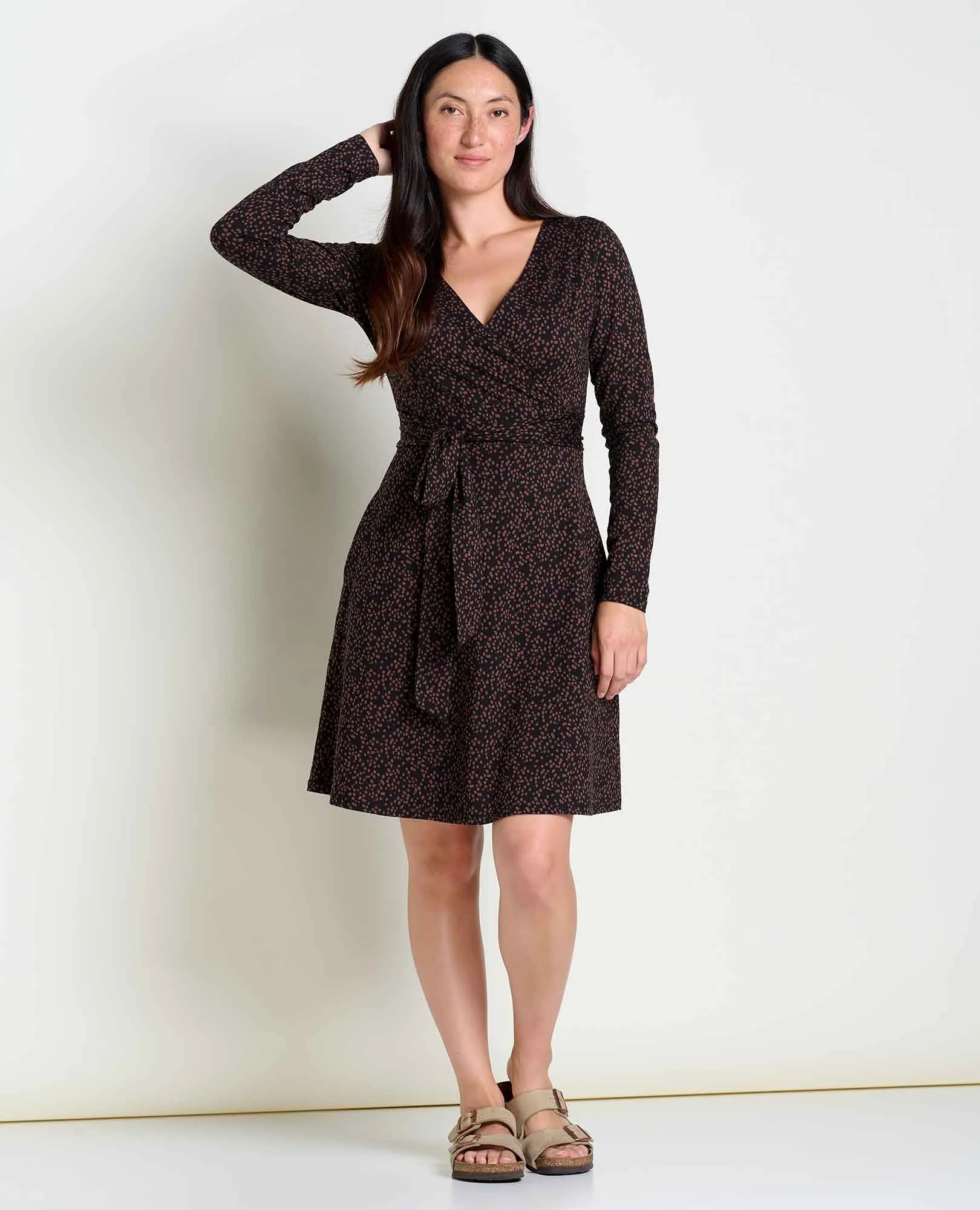 Cue Wrap Long Sleeve Dress sold by TOAD&CO product image thumbnail 3