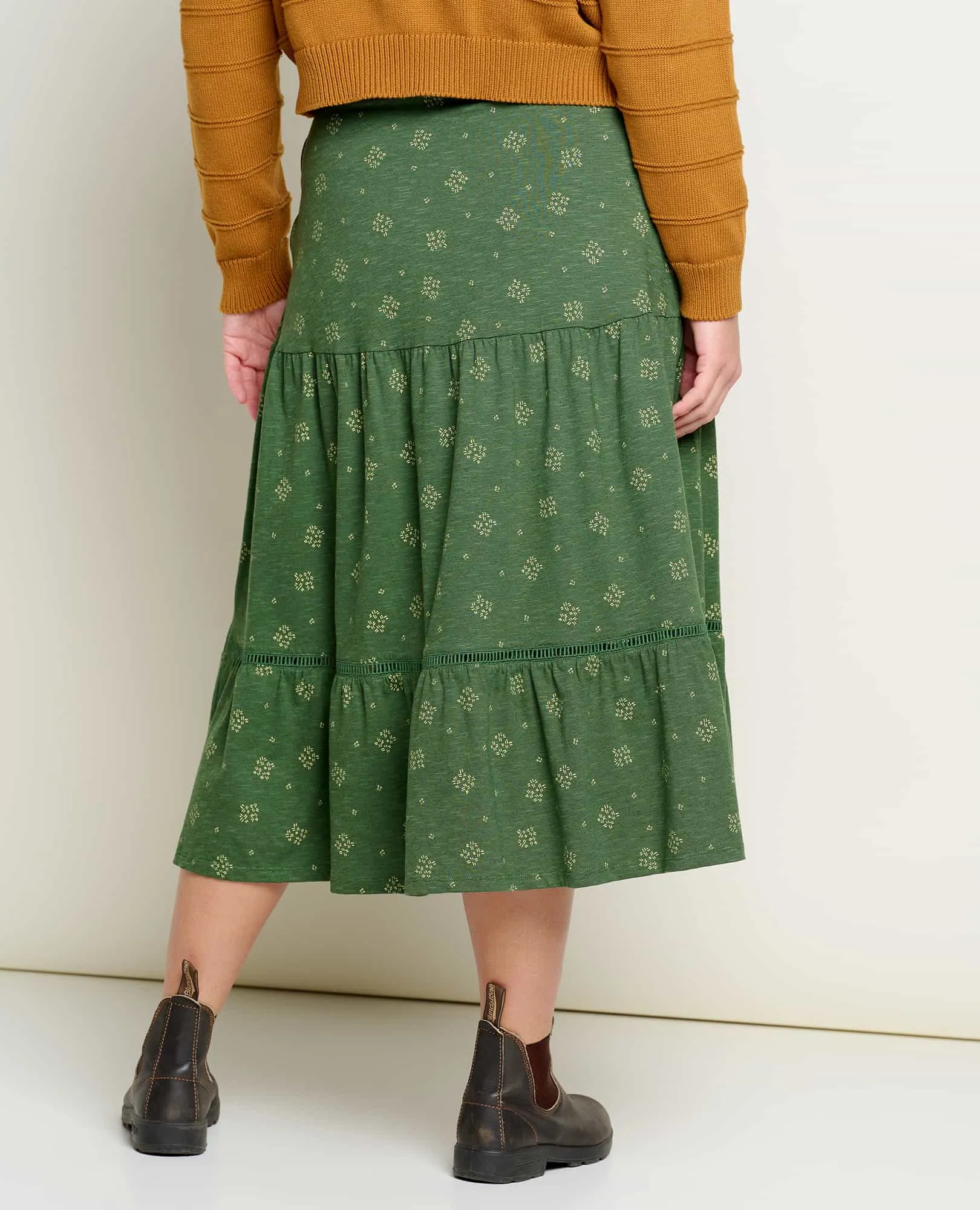 Marigold Tiered Midi Skirt sold by TOAD&CO product image thumbnail 4