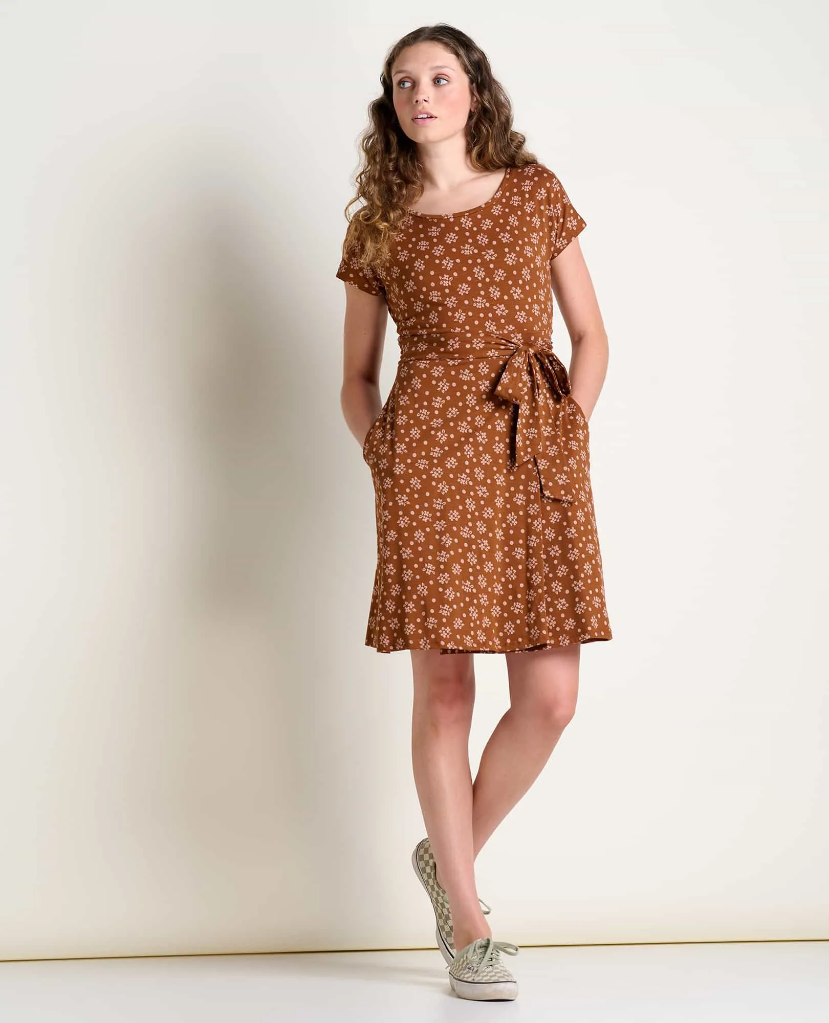 Cue Wrap Short Sleeve Dress sold by TOAD&CO product image thumbnail 3