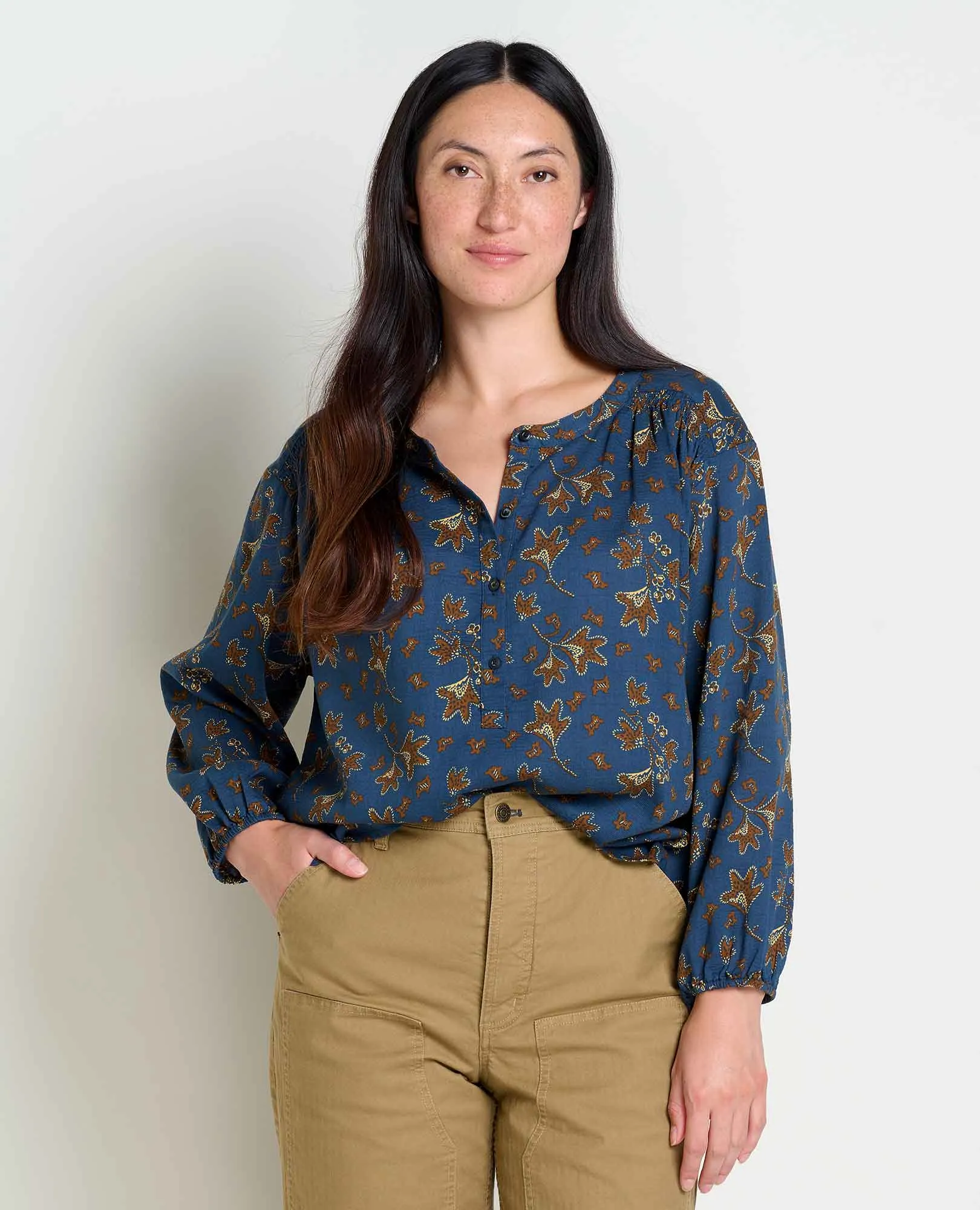 Manzana Long Sleeve Peasant Top sold by TOAD&CO