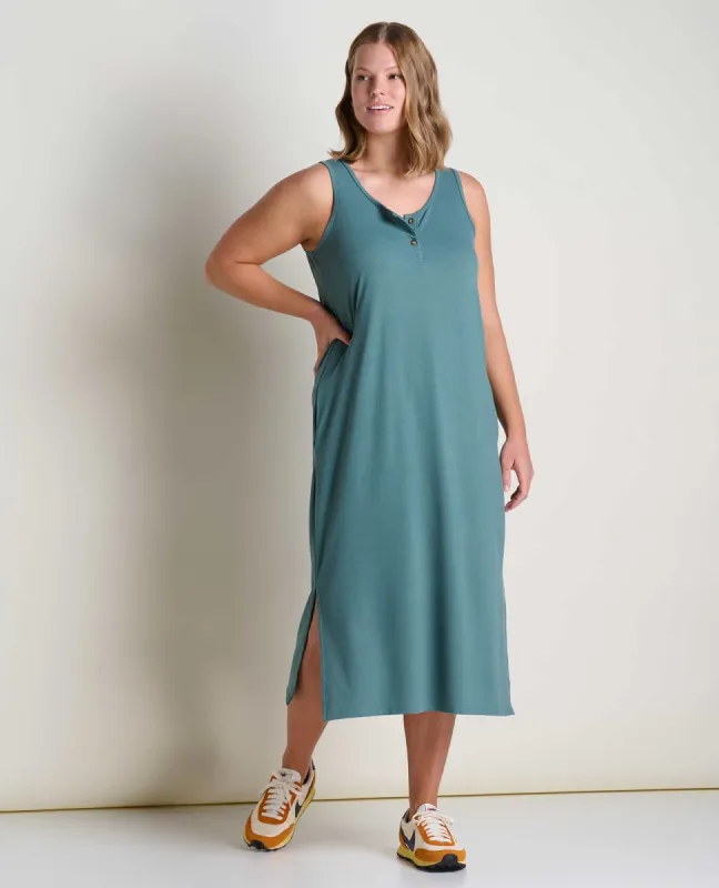 Piru Henley Midi Tank Dress sold by TOAD&CO
