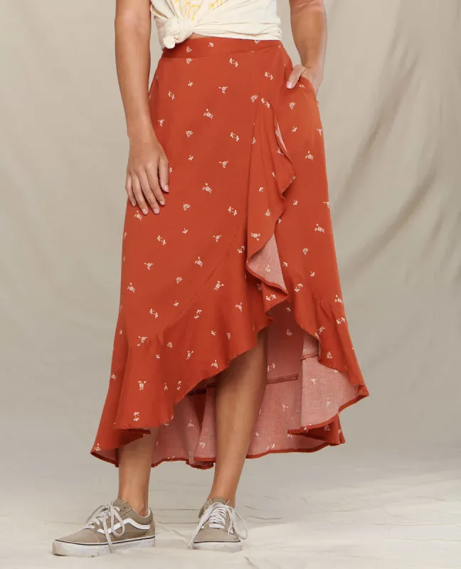 Manzana Ruffle Maxi Skirt sold by TOAD&CO