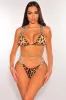 Leopard Print Jeweled Tie Up Padded Scrunch Butt Bikini Bottom sold by Hot Miami Styles