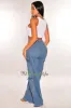 Denim High Waist Cargo Wide Leg Jeans sold by Hot Miami Styles