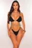Black Gold Chain Scrunch Butt Bikini sold by Hot Miami Styles
