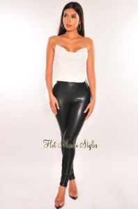 White Silver Chain Open Back Crop Top sold by Hot Miami Styles