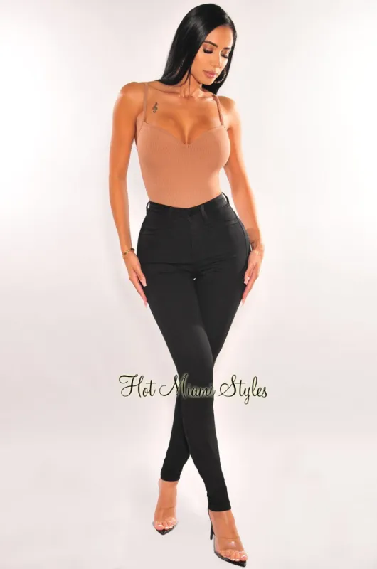 Black Denim Butt-Lifting High Waist Jeans sold by Hot Miami Styles