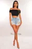 Black Off Shoulder Open Back Crop Top sold by Hot Miami Styles