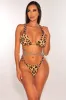 Leopard Print Jeweled Tie Up Padded Bikini sold by Hot Miami Styles