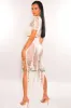 White Crochet Knit Sheer Skirt Two Piece Set Cover Up sold by Hot Miami Styles