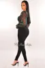 Black iridescent Sequins Padded Long Sleeve Bustier Crop Top sold by Hot Miami Styles