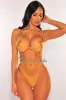 Champagne Rhinestone Padded Clear Straps Scrunch Butt Bikini Bottom sold by Hot Miami Styles