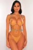 Champagne Rhinestone Padded Clear Straps Scrunch Butt Bikini Bottom sold by Hot Miami Styles