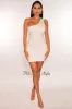 White One Shoulder Cut Out Back Mini Dress sold by Hot Miami Styles