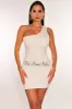 White One Shoulder Cut Out Back Mini Dress sold by Hot Miami Styles