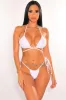 White Padded Halter Wrap Around Tie Up Shells Bikini Top sold by Hot Miami Styles