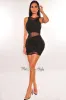 Black Sheer Mesh Sleeveless Ruched Dress sold by Hot Miami Styles