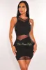 Black Sheer Mesh Sleeveless Ruched Dress sold by Hot Miami Styles