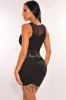 Black Sheer Mesh Sleeveless Ruched Dress sold by Hot Miami Styles
