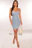 Light Denim Spaghetti Strap Padded Dress sold by Hot Miami Styles