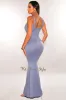 Dusty Blue Sleeveless Mermaid Maxi Dress sold by Hot Miami Styles