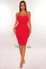 Red Mesh Spaghetti Straps Padded Ruched Dress sold by Hot Miami Styles
