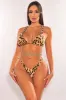 Leopard Print Jeweled Tie Up Padded Bikini Top sold by Hot Miami Styles