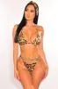 Leopard Print Padded Triangle Scrunch Butt Bikini + Headband sold by Hot Miami Styles