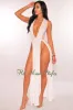 White Crochet Double Slit Cover Up Maxi Dress sold by Hot Miami Styles