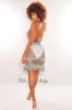 Sage Crochet Halter Cowrie Shells Skirt Two Piece Set Cover Up sold by Hot Miami Styles